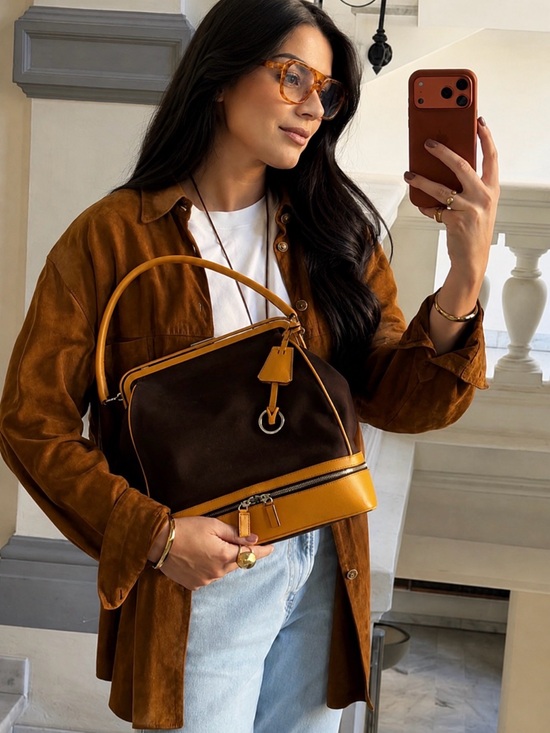 Prada Handbags - PRADA Cerniera Frame Doctor Bag